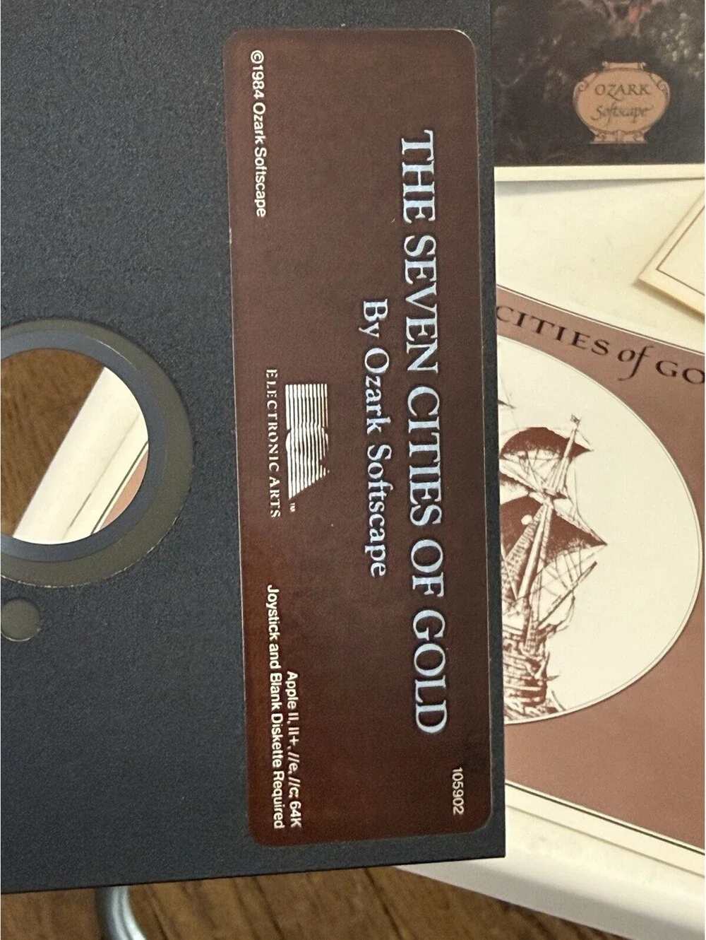 The Seven Cities of Gold - Vtg Apple II Game 5 1/4 Disk - (untested) Looks Good